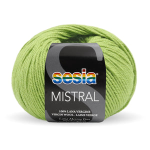 Sesia Mistral Fine Merino Unshrinkable 4ply Wool Pea Green (0249) 