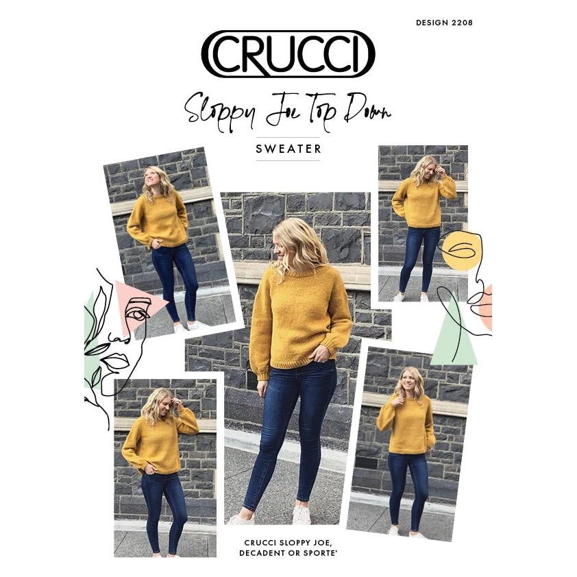 Sloppy Joe Top Down Sweater 14ply Knitting Pattern at Knitnstitch