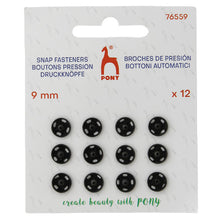 Load image into Gallery viewer, Snap Fasteners Black 9mm 
