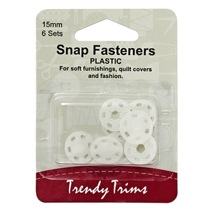 Snap Fasteners Plastic 15mm 