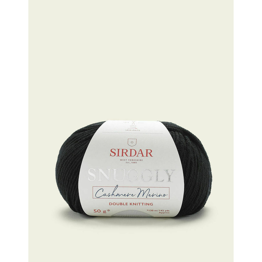 Snuggly Cashmere Merino DK Black 