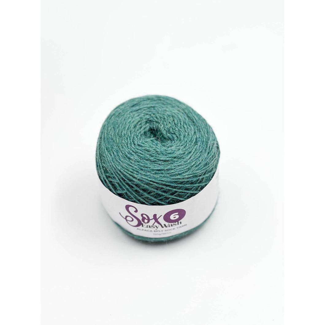 Sox 6 Easy Wash Alpaca Sock Yarn Aqua 