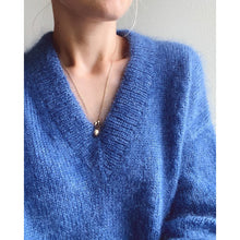 Load image into Gallery viewer, Stockholm V-Neck Sweater Knitting Pattern by PetiteKnit 
