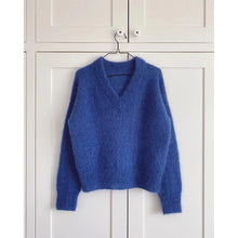 Load image into Gallery viewer, Stockholm V-Neck Sweater Knitting Pattern by PetiteKnit 
