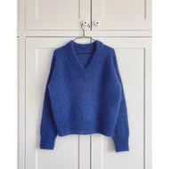 Stockholm V-Neck Sweater Knitting Pattern by PetiteKnit 