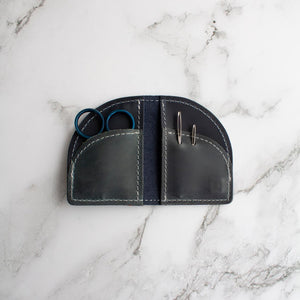Thread and Maple On the Go Leather Notions Fold Midnight / Denim 