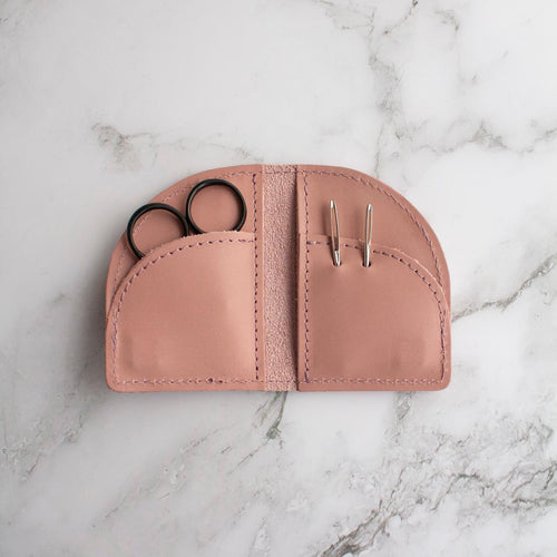 Thread and Maple On the Go Leather Notions Fold Rose / Rose 