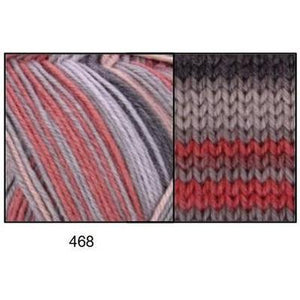 Tootsies 4ply Fine Merino Sock Yarn 468 Peaches + Greys 