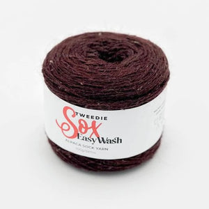 Tweedie Easy Wash Sox Alpaca 4Ply Sock Yarn Chocolate Tweed 