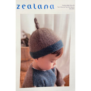 Two Coloured Top Knot Beanie Knitting Pattern 8ply 