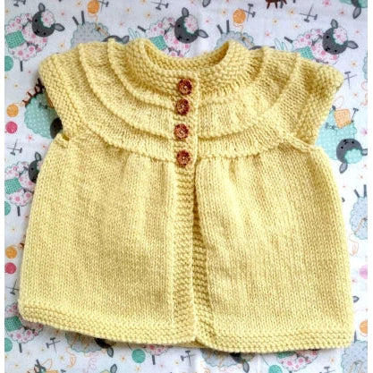 Yoked Over Vest DK Babies Knitting Pattern 
