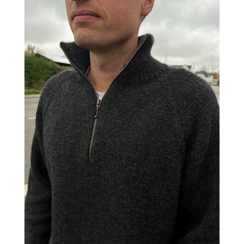 Zipper Sweater Light Man Knitting Pattern by PetiteKnit 