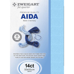 Zweigart Aida Cloth 14 count Pale Blue 503 