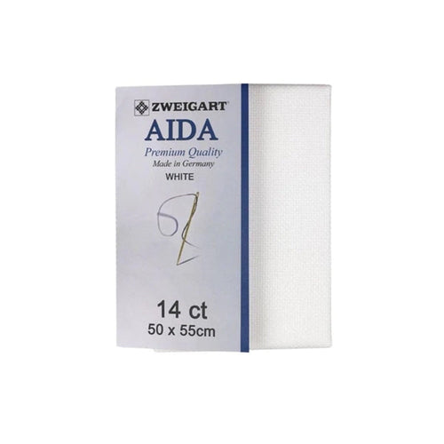 Zweigart Aida Cloth 14 count White 100 