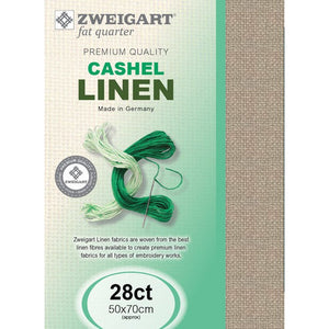 Zweigart Cashel 28 Count Fabric Fat Quarter Raw Linen 053 