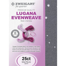 Load image into Gallery viewer, Zweigart Lugana 25 Count Splash Print Fabric Fat Quarter Basalt 7419 

