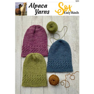 1311 Cable & Rib Beanie 4ply Knitting Pattern 