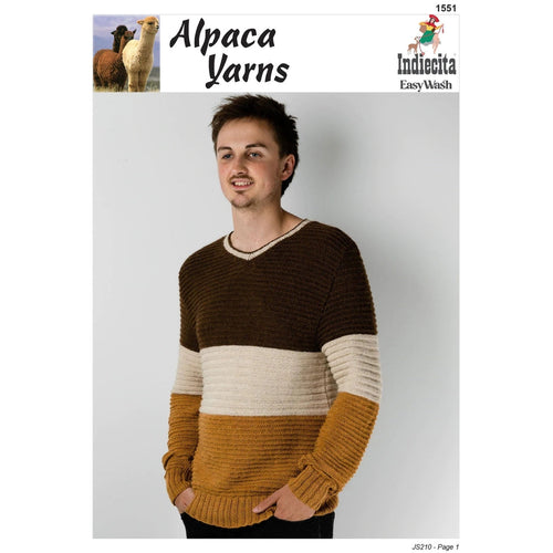 1551 Mens Texture Stripe Sweater 