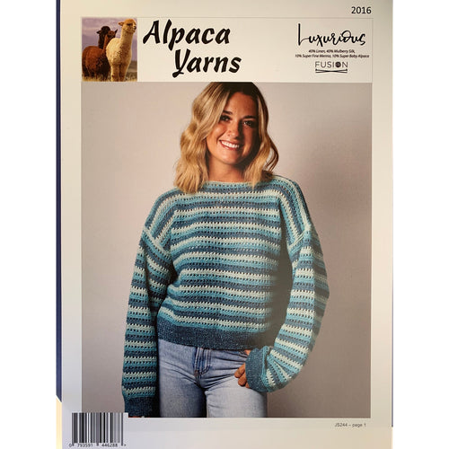 2016 Stripe Ridge Sweater 4ply Knitting Pattern 