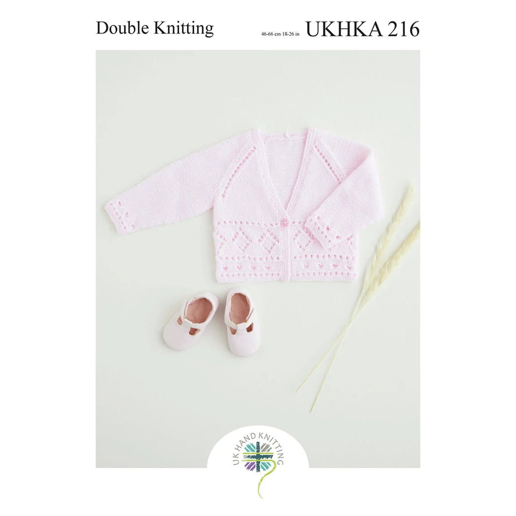 216 Baby Cardigans DK Knitting Pattern 