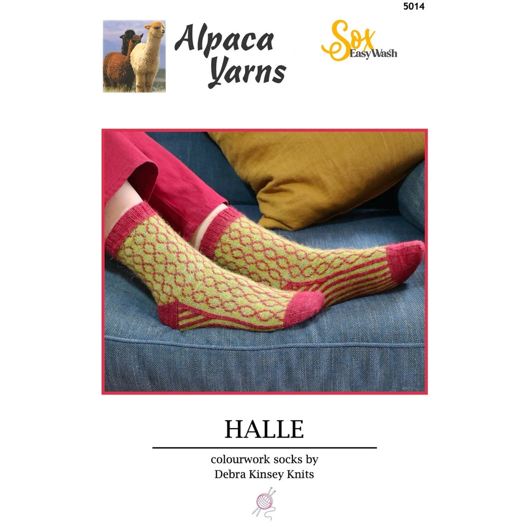 5014 Halle Colourwork Socks 4ply Knitting Pattern 