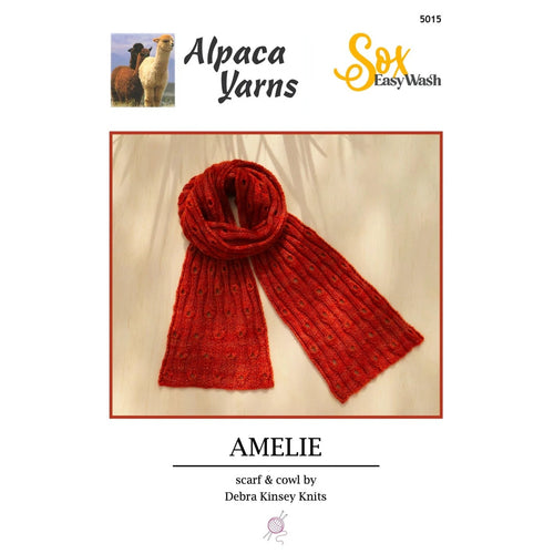 5015 Amelie Lace Scarf & Cowl 4ply Knitting Pattern 