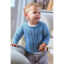 Load image into Gallery viewer, 6755 DMC Baby Cotton Cabled Sweater &amp; Tank Top Pattern
