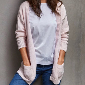 690 Brooklyn Dropped Shoulder Cardigan with Sloped Neck Pattern 