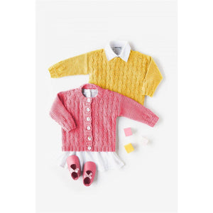 7114 DMC Baby Cotton Sweater & Cardigan Pattern