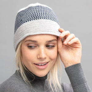 732 Niven Unisex Herringbone Beanie Pattern