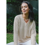 809 Kirra Textured V Neck Jumper 8ply DK Pattern 