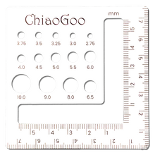 Load image into Gallery viewer, ChiaoGoo Needle / Hook Gauge Rulers Swatch Needle Gauge 7.5 cm / 3 inch 

