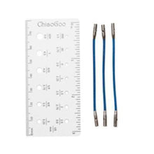 Load image into Gallery viewer, ChiaoGoo X-Flex Twist Blue Cables 5cm 7602-S (3 cables)
