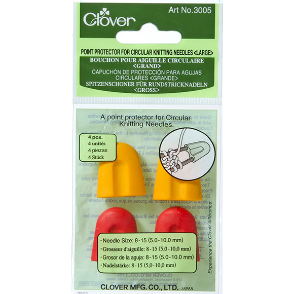 Clover Point Protectors for Circular needles Large - 5mm-10mm needle size 