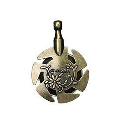 Clover Yarn Cutter Pendant Antique Gold