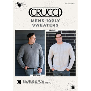 Crucci Men's Patterns for 10Ply Aran Yarn 