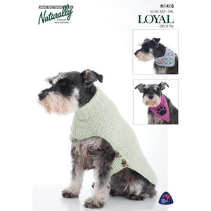 DK Patterns for Dogs N1418 Textured Sweater, Scarf and Bandana 