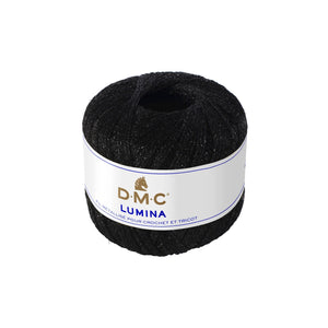 DMC Lumina Metallic Crochet and Knitting 4ply Yarn Black 