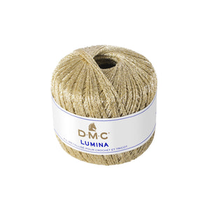 DMC Lumina Metallic Crochet and Knitting 4ply Yarn Gold (3821) 