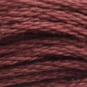 DMC Six Strand Embroidery Floss - Browns 3858 Medium Red Wine