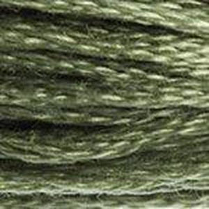 DMC Six Strand Embroidery Floss - Muted Greens 3052 Silver Green