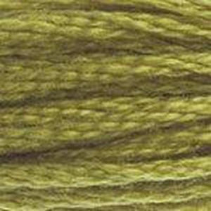 DMC Six Strand Embroidery Floss - Muted Greens 733 Golden Green