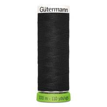 Load image into Gallery viewer, Gutermann Recycled Polyester Thread 100m Black (000) 
