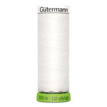 Load image into Gallery viewer, Gutermann Recycled Polyester Thread 100m White (800) 
