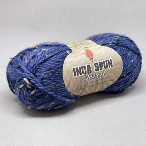 Inca Spun Donegal Tweed Worsted 10 Ply 1710 Navy Blue Tweed 