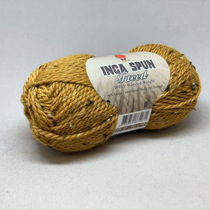 Inca Spun Donegal Tweed Worsted 10 Ply 8920 Mustard Tweed