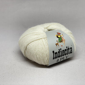 Indiecita Baby Alpaca 4ply Natural Cream 