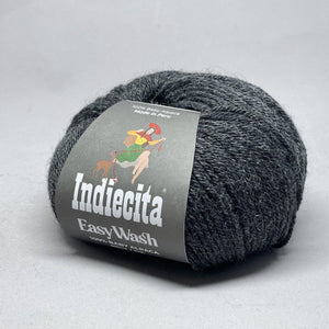 Indiecita Easy Wash DK 100% Baby Alpaca Charcoal 