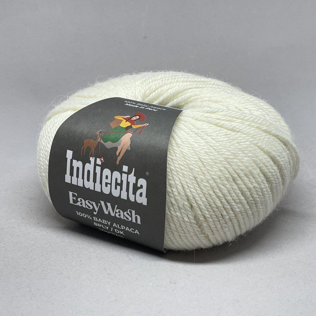 Indiecita Easy Wash DK 100% Baby Alpaca Cream 