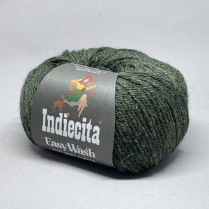 Indiecita Easy Wash DK 100% Baby Alpaca Moss Green Melange 